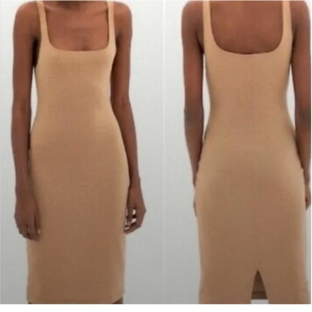 Zara Nude Midi Dress size M